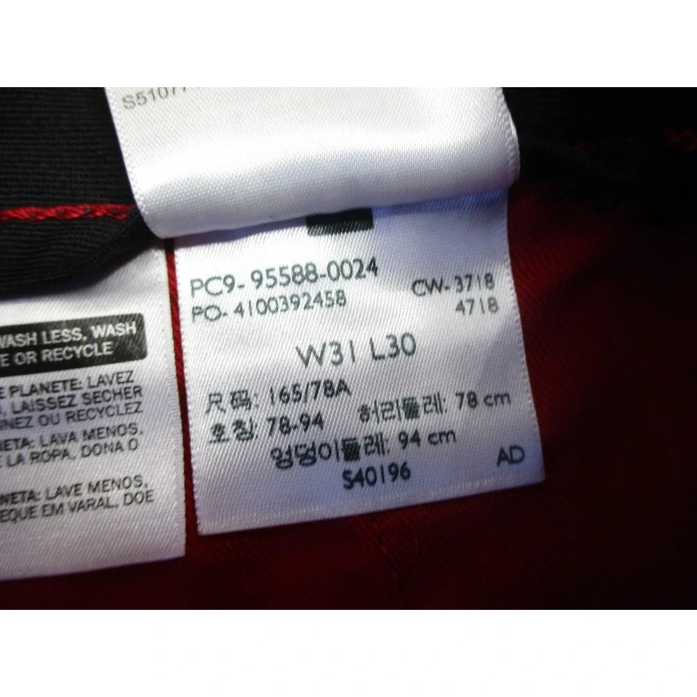 Levis Skateboarding Pants Mens 31x30 Navy Blue Side Stripe Chino 95588-0024